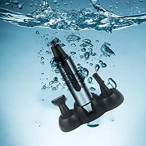 Nose Hair Trimmer, HLYOON 3 in 1 Waterproof Stainless Steel Ear Hair Trimmer, Wet/Dry Beard and Eyebrow Trimmer Grooming… - Image 2