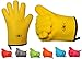 Produktbild 2er Set BBeeQ® Ofenhandschuhe Silikon und Baumwolle - hitzebeständig bis 300°C - zum Grillen, Kochen, Backen - Topfhandschuhe, Grillhandschuhe - Gelb