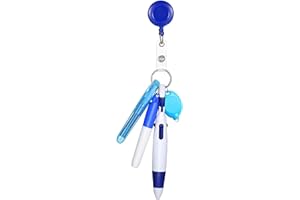 MIAOYAK Nurse Profession Accessories Set: Permanent Marker, Mini Highlighter, Pen Set, Badge Holder, LED Keychain Gift