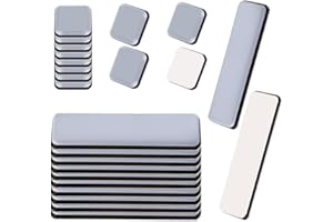 BouGPeng 24PCS Almohadillas de Teflón para Muebles Autoadhesivo Protectores de Teflón para Muebles 2 Tamaños 19x70 mm y 20x20 mm (Angular)