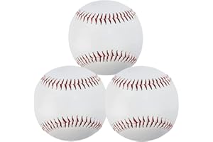 ZYYRSS Übungs-Baseballs, blanko, Baseball, Standard, 22,9 cm, für Erwachsene, Jugendliche, mit Lederbezug, weiche Bälle für Teamspiele, Wettbewerbe, Pitching und Fangen