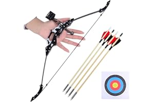 SHARROW Arco Ricurvo Composto e Frecce Set Arco Tascabile con Bersaglio a Freccia per Bambini Tiro con l'arco Giochi per Interni Regali (Tipo 3)