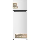 EVVO Refrigerator 2 Doors F40, 211 L (170 L + 41 L), 143 cm, Class E, 41 dB, Freezer 4 Stars, Glass Shelves, Low Consumption,