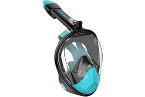 G2RISE SN01 Maska do nurkowania z rurką, na całą twarz, z odpinanym uchwytem na kamerę, przeciwmgielna, składana, zaawansowany system oddychania, bezpieczna, dla dorosłych i dzieci