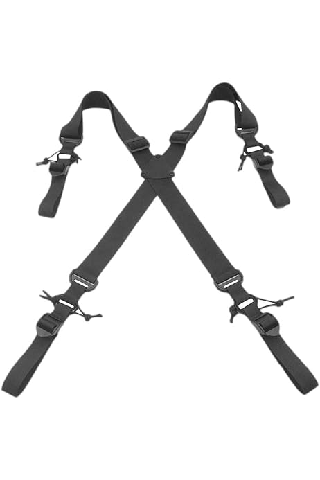 MELOTOUGH Bretels voor heren, volledig elastisch, 2 inch brede X-rug