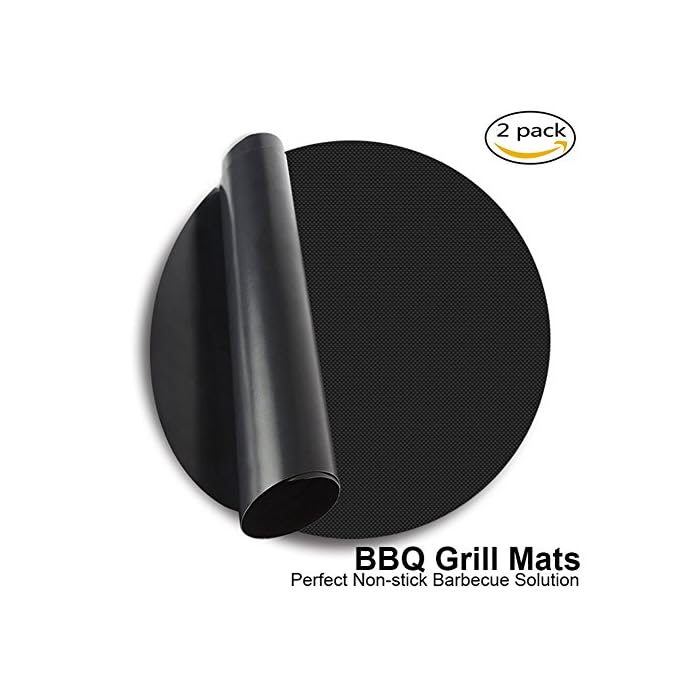 Moresave Runde Bbq Grill Matte Antihaft Hitzebestndig Barbecue Backen Grillen Matten Fr Gas Charcoal Electric Grills Und Oven 2 Stck Set 157 X157