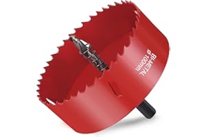 Flintronic Scie Cloche Bi-métal, Ø100mm M42 HSS Bimétallique Scie Trèpan, Scie Trépan avec Adaptateur Hexagonal et Foret de Centrage, pour Percer Plastique, PVC, Bois, Panneaux Fibres, Métal Souple