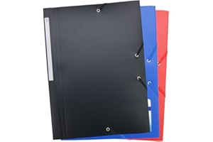 Waytex 931456 - Camisas elásticas (3 solapas, Polypro 4,5/10e, flexible, opaco, A4, colores surtidos