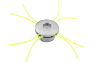 Esenlong Juego de cabezal y línea de desbrozadora, cabezal universal de aluminio, accesorio cortador de césped para recortar y cortar el césped