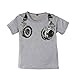 Produktbild Elecenty T-Shirts Pullover Sommerbluse ,Sommerkleidung Kopfhörer Drucken Kinder Jungen Rundhals Shirt Jungen Poloshirt Kurzarm Bluse Pulli Hemden Lose Hemd Blusen Blusentop Outfits (130, Grau)