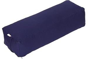 ‎YOGABOX Yogabox Yoga Rechteckbolster Basic, Waschbarer Bezug aus 100% Baumwolle, Yogarolle eckig mit Buchweizenschalen befüllt, Yogakissen groß für Restoratives Yoga, Maße: ca. 60 x 20 x 14 cm