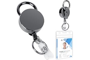 Vicloon Wysuwany brelok, zwijana smycz, uchwyt na identyfikator smycz, breloczek do kluczy