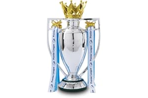FUNFOB Premier League Trophy Cup, 2021 Football Trophy with Ribbon, Resin Premier League Replica Trophy Cup, 16-44cm Home/Office Decorations Souvenir Collection, Gifts for Fans-16cm