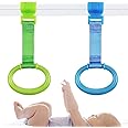 SNOWIE SOFT® Baby Pull Up Ring for Crib Standing Assistant Ring Crib Gym Ring for Motor Skills Developing Crib Pull Ring for Toddler Walking Training Tool for Baby 6-18 Months, 2Pcs