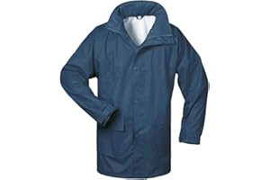 Norway PU Regen-Jacke mit Kapuze - Marine - Größe: XL