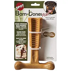 SPOT by Ethical Products ? Bambone Plus Easy Grip ? Durable Dog Chew Toy for Aggressive Chewers ? Great Dog Chew Toy for Puppies and Large Dogs Small Dog Toy