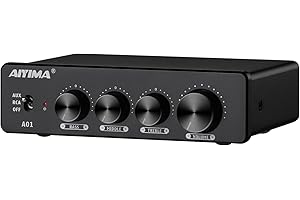 AIYIMA A01 TPA3116 Amplificador de potencia 2.0/2.1 CH Mini Amplificador Hi-Fi Clase D Amplificador integrado para altavoz doméstico Amplificador estéreo de 100 W con control de graves Alto Treble