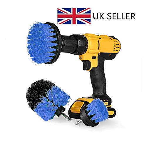 MASO-Lot-de-3-brosses-de-Nettoyage-pour-perceuse-lectrique-63-cm-pour-Nettoyage-des-pneus-de-Voiture-Cuisine-Salle-de-Bain-Tapis-de-Tapis-Bleu