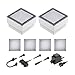 Produktbild ledscom.de LED Pflaster-Stein Gorgon Boden-Einbauleuchte für außen, 10x10cm, 12V, kalt-weiß 6er Set