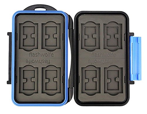 Flashwoife – patentierte Aufnahme – Turtle-MSD16 wasserdichte Speicherkarten Schutzbox für 16 Stück MicroSD Cards Case in schwarz - 2