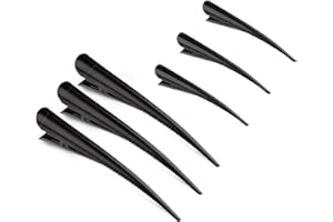 YIXUTAG 6pcs Pinces Crocodiles Cheveux - Pinces à Cheveux en Alligator Pinces à Bec de Canard Barrette Métal Alligator Antidérapante Femme Fille, Pinces à cheveux crocodile métal pour coiffure salon