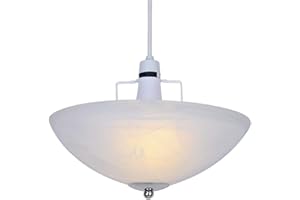 MiniSun | Traditional Alabaster Glass Uplighter Ceiling Light Shade with a Silver Chrome Gimble | Close-to-Ceiling Lights, Home Décor & Improvement Essential | 336mm Shade Width