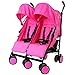 Zeta Citi TWIN Stroller Buggy Pushchair - Raspberry Pink Double Stroller