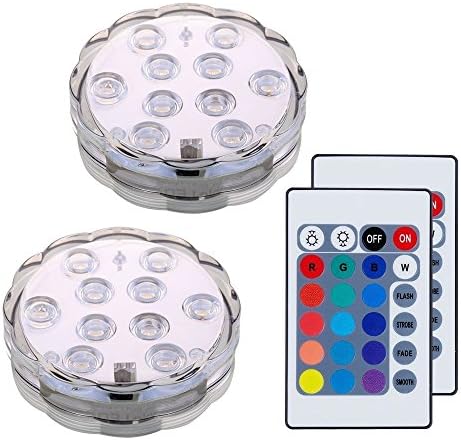 Waterproof Spa Light Submersible Portable Underwater Lantern Candle Decoration for Vase Base Bath Tub Decoration Party Aquarium