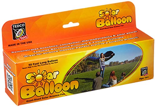 TEDCO 0043067800107 03907001561 Tedcotoys Kids Activity 50-Foot Solar Balloon, Black, 10"