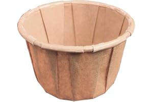 García de Pou 250 Unités - Pots Papier Plissé 30 ml (1 oz) 80 g/m2, 4,4/3,1 x 2,8 cm Naturel Parch,Ingraissable
