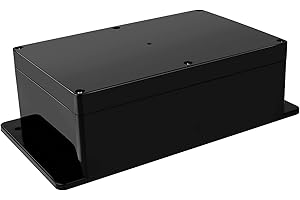 Project Box with Fixed Ear Therlan DIY IP65 Waterproof Junction Box ABS Universal Electronics Project Enclosure Black Project Boxes Dustproof Plastic Case Indoor Outdoor Connecting (230 * 150 * 85mm)