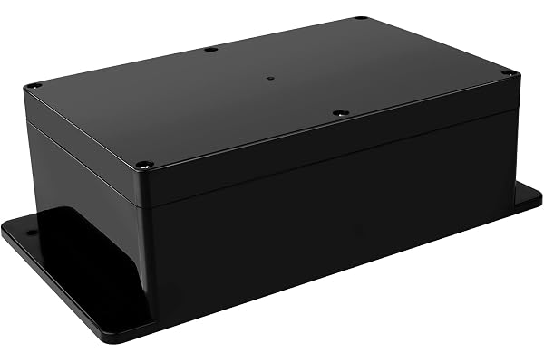 Therlan kopplingsdosa svart vattentät IP65, distributionsdosa svart ABS plasthölje kopplingsdosa elektronikhölje ytmonterad fördelningsbox utomhus vattentät 230 x 150 x 85 mm