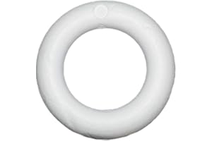 ShopMix Corona Piena Polistirolo 43cm Bianca Ghirlanda, 000 Unico, Uni