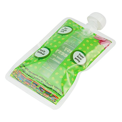 Chuckle – Essensbeutel / Quetschbeutel – 170 ml – wieder verwendbar und auslaufsicher – eignet sich für Kinder jedes Alters – 10er Packung - 3