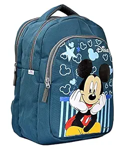 Heart Home Disney Mickey Mouse Printed Rexien Kids School Bag, Backpack, Bookbag For Girls & Boys (Green)-HS_38_HEARTH21105