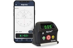Digi-Pas Nivel de cubo inteligente de 2 ejes, DWL-90PRO, muestra de forma inalámbrica el estado de nivelación en el smartphone a través de Bluetooth, negro, pequeño, modelo: DWL90Pro