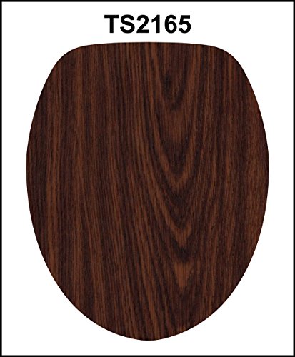 WC-Sitz Cover Aufkleber Skin Dark Holz Design Displayschutzfolie TS2165