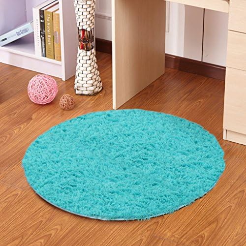 XIAOLIN Carpets Rugs Area Rugs Round Solid color Polyester 4.5cm high carpet Simple living room bedroom study Hanging chair pad Stool mat cushion Super soft carpet ( Color : 10 , Size : Diameter 80cm )
