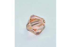 FARBENSPIEL SCHMUCKZUBEHÖR Swarovski Perlen spitz 4mm • 25 Stück Schliffspitzperlen • viele Farben Glasschliffperlen zur Auswahl (Light Peach)