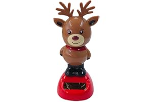 SHANGYU Christmas Solar Dancing Toys, Christmas Solar Wobble Figure Solar Christmas Tree Swinging Toy Car Dashboard Solar Dancing Doll, Car Shaking Head Bobblehead Dancer Doll (M One size)