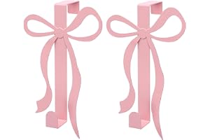 YDuupxe Över Dörrkroken, Järnbåge Dörrkrok 2-pack Rosa Metallhanddukshängare Vattentät Antirostverktyg Gratis Installation fö
