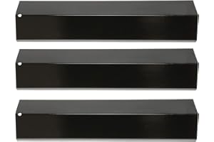 GFTIME 39CM x 10CM 92311 quemador de placa calefactora de acero porcelana cubre la placa de llama para Campingaz 3 y 4 Classic, Woody y Master Series, Enders, Taino, ProfiCook, Landmann Grills repuestos (paquete de 3)