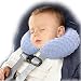 Produktbild BlueBeach® Baby Kinder Aufblasbar Reisekissen Nackenkissen Extra bequem Schlaf und Weich Nackenstütze Kopfstütze Kissen für Flugzeug / Bus / Auto / Zug und Haushalt (Blau)