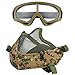 Produktbild Fansport Airsoft Schutz Maske Mesh Maske Im Freien Radfahren Halbe Gesichts Maske mit Brille Set