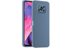 HULLIN Custodia per Telefono in Silicone Colorato, Adatta per POCO X3 Pro/POCO X3 NFC (6.67") - Grigio lavanda