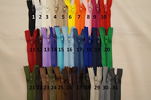 FIM Reißverschluss Nylon feine Spirale Nr.3 nicht teilbar für Hosen usw. Farbe: 26 - schokobraun(303), 60cm lang