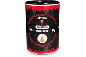 ‎HOT CHIP HOT CHIP Charapita Dried Chili Pods - 30g - 90,000 SHU - Fruity & Extremely Hot - Peruvian Mini Chilies from the Amazon - For Oils, Marinades & Desserts