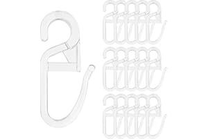 JIADEXIN 100 Piezas Ganchos para Cortinas de Plástico - Ganchos para Cortinas de Primera Calidad Clips Transparentes Ventanas, Puertas y Cortinas de Ducha