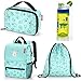 Produktbild schönes reisenthel Kindergartenset 4tlg. bestehend aus reisenthel Kids Rucksack/Backpack 5L, Sportbeutel/mysac, Isotasche/thermocase Design Cat´s & Dog´s und Contigo Trinkflasche Gizmo Slip (Mint)