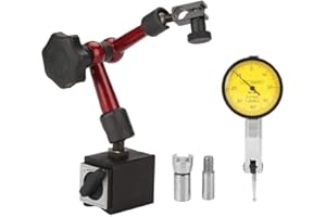 Broco Comparatore Centesimale Digitale,indicatore di leva impermeabile,base magnetica comparatore,leva della prova della manopola Gauge